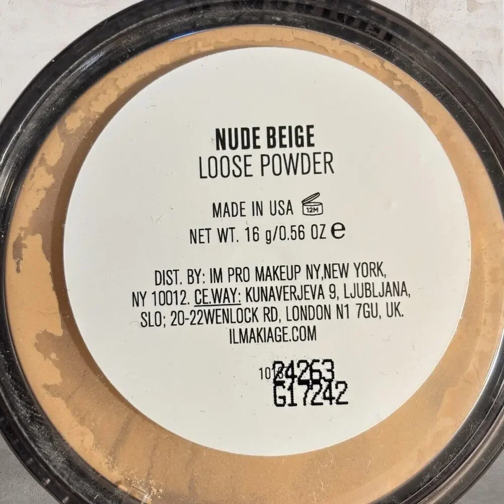 IL Makiage Setting Powder Set & Bake Mattifying Loose Powder Nude Beige NIB